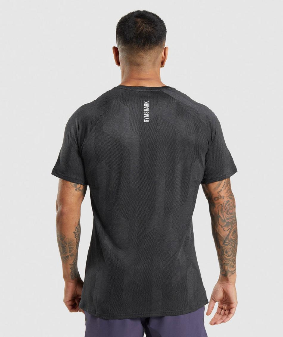 T Shirts Gymshark Apex Hombre Negras Gris | CO 3409HAP